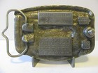 John Deere 620 Tractor Pewter Belt Buckle 1990 Farm Toy Collector Limited Ed Jd