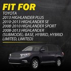 For 2008-13 Toyota Highlander Car Interior Inner Door Handle Left Driver Pair J