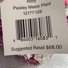 Vera Bradley-abby Bag purse Paisley Meets Plaid 12177   128 Nwt Pockets And Zipper