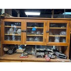 Antique Oak Kitchen Cabinet   Hoosier Style Cupboard