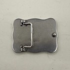 Nocona Western Usa American Flag Belt Buckle Silver Tone Cowboy Patriotic