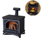 1 12 Scale Dollhouse Led Fireplace Miniature Dollhouse Christmas Decor Black   