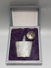 Japanese 950 Silver Perfume Bottle Vintage W  Box Gold Overlay 1940 s 11g