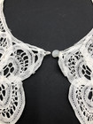 Beautiful Vintage White Embroidered lace Womens Collar  1