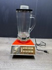 Vintage Waring Solid State Futura 1000 Blender 14 Speed Fire Orange Base Works