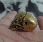 Vintage Style Solid Brass Copper Cool Skull Statue Sculpture Pendant