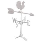 24  Aluminum Rooster Weathervane - White