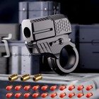 Mini Fingertip Spinner Launcher Shell Gun One-touch Pop-up Stress Relief Toy Gun