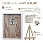 Wedding Guest Book  Drop Top Frame Sign Book With 100pcs Wooden Hearts Stamps   