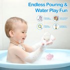 Baby Bath Toys For Kids Ages 1-3  12 Pcs Silicone Mold Free Bathtub Toys For    