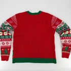 Ugly Christmas Sweater Here For The Cheer Red Green Large L 12-14