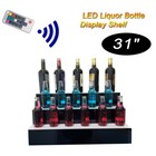 31  Led Lighted 3 Tier Back Pub Bar Liquor Bottle Display Shelf W remote Control