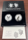 2023 S Morgan   Peace Silver Dollar Reverse Proof Two Coin Set Ogp   Coa