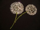 Dandelion Flower Rhinestone Design Bling Iron On Transfer Hot Fix Motif