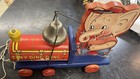 1940   s Elephant Tiny Ding Dong Train Engine Fisher Price Rare Vintage Very Nice 