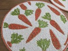 Rachel Zoe Carrot  Beaded Placemat Charger 15  Set Of Two New With Tag