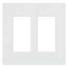 Lutron Cw-2-wh Claro 2-gang Wall Plate  White  1-pack