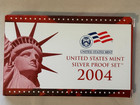 2004 S United States Mint Silver Proof Set 7 Silver Proof Coins 11 Coin Set  Coa