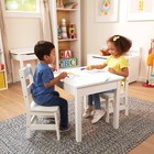 Melissa   Doug Wooden Table And Chairs Set - White