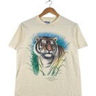 Men s Vintage San Diego Zoo Sumatran Tiger Souvenir Tan T-shirt M