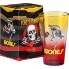 Powell Peralta Skateboards Pint Glass Skateboard Skeleton Yellow red Fade 16oz
