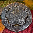 New Solid Pewter Celtic Plaid Brooch Scotland Scottish Irish Ireland Plaid Pin