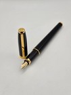 S t  Dupont Fidelio Fountain Pen Black Lacquer 14k Solid Gold M Nib Full Set