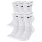 3 Pairs Nike White Cotton Socks - Size 6-8 Cotton Crew Socks