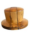 Vintage Wooden Hat Block Mold     Classic Cloche   Fedora Style - Millinery Tool