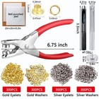 Eyelets Grommet Tool Kit  1205 Pieces  1 4 Inch Gold And Silver Eyelets With    