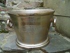 Vintage Champagne  Antique Finish Gold Bucket Wine Ice Cooler Alfred Gratien