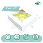 Sct White Window Bakery Boxes With Attached Flip Top  4-corner Beers Design     