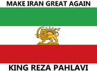 1x Miga - Make Iran Great Again Car Magnet - 24  X 18  Lion And Sun Flag Design