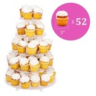 New Jusalpha Large 5-tier Cupcake Stand Acrylic Round Wedding Cake Stand  Tower 