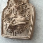 Vintage Mongolian Tibetan Buddhist Handmade Clay Tsa Tsa Of A Green Tara