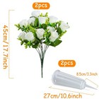 Artificial Rose Bouquet For Grave Memorial Decoration With Vase