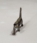 Hr Hagen Renaker Miniature Walking Gray Cat Figurine Tail Up    