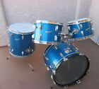 Rogers Vintage Holiday Blue Sparkle  Drum Set Dayton Era 20  12  13  16