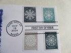 Winter Whimsy 2024 Snowflake Combo Four Stamps Fdc Sc 5948-51 Panda Cover