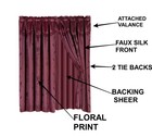 1 Set  Nada Luxury Faux Jacquard Floral Panel Window Curtain Drape  Valance 