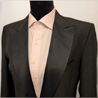 Christian Dior Mens Black Tuxedo Jacket Sz 37s Short Peak Lapel One-button