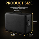 Fireproof Document Box With Lock 5200f Fire   Water Resistant Safe Storage