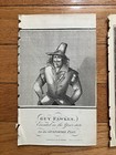 Lot Of 4 Antique Guy Fawkes Prints - English History Gunpowder Plot