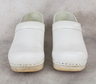 Dansko Slip On Clogs Professional Nursing Shoes White Leather Women s Size 36