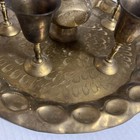 Maurice Duchin Traditional Arabic Turkish Persian Brass Dallah Pot Tray   5 Cups