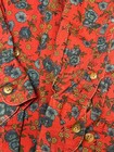 Vtg 90s Gap Mens Floral Print Long Sleeve Shirt Red Blue Size Xl