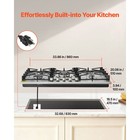 36  5 Burner Gas Cooktop Stainless Steel Built-in 38300 Btu