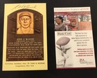 Edd J  Roush Signed 2 X Hof Plaque Hall Of Fame Autograph Jsa Cincinnati Reds 