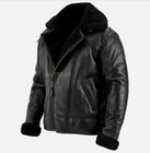 Cross Zip B3 Bomber Aviator Real Shearling Sheepskin Bomber Jacket