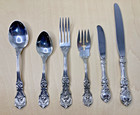 Vintage Reed   Barton Francis Sterling Silver Flatware 6pc Setting W cloth Pouch